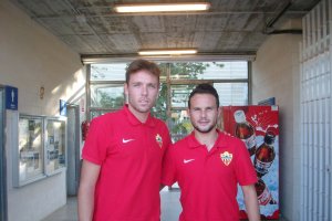 José Ángel Jurado con Iván Sánchez en sus buenos tiempos en el Almería.