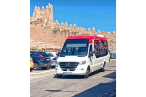 Pruebas con el minibús para subir a San Cristóbal publicadas por la asociación de vecinos del Cerro