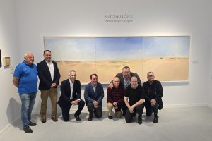 En la Sala Antonio López, maestros, amigos y discípulos.