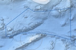 Delimitación de la zona que quedará protegida frente a la costa almeriense.