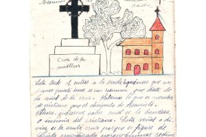 Redacción de la niña Soledad Soriano, de Terque, en 1939.