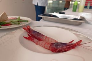 La gamba roja, protagonista del programa Andalucía come Cultura en el Restaurante La Lonja.