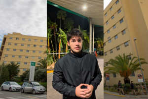 Kevin García Hernández en el vídeo difundido en redes en el Hospital Torrecárdenas