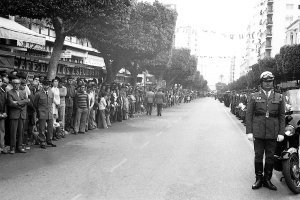 Una de las últimas paradas militares que se realizaron en el Paseo antes de la muerte de Franco (1974)