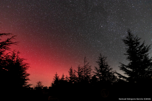 Aurora boreal captada desde Calar Alto en octubre de 2024.