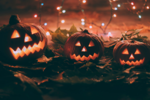 Imagen de archivo de calabazas de Halloween.