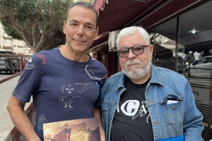 Adolfo Olmedo junto al autor de la entrevistas Antonio Hermosa.