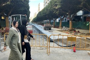 Obras en marcha en el Paseo de Almería