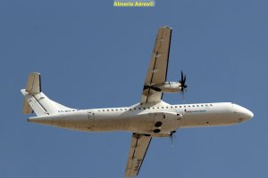 Imagen del ATR 72-600 que opera en Almería en la ruta con Sevilla.