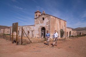 El presidente de Diputación y el alcalde de Níjar en el Cortijo del Fraile