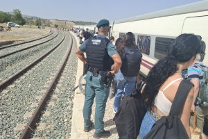 Una de las incidencias en los trenes de Almería.