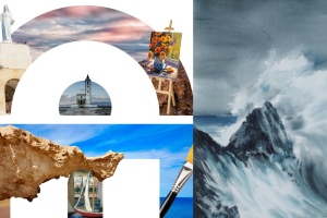 Uno de los carteles de la feria internacional de arte 'ALMA, Mediterranean Art'.