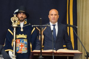 José Antonio Alcaina en su toma de posesión como diputado provincial
