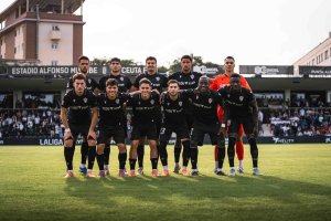 El once del Almería en Ceuta, partido de la 13ª jornada de Liga.