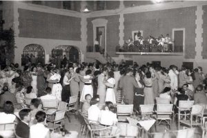 La terraza del antiguo Casino de Almería, donde se cometió el crimen.