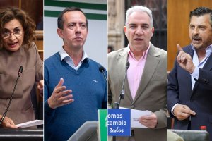 María Jesús Montero, José María Martín, Elías Bendodo y Toni Martín.