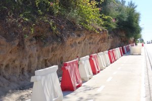 Obras en el carril bici de Vera.