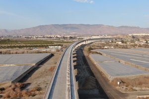 Obras del AVE entre Almería y Murcia.