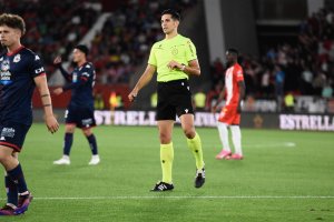 Muresan Muresan pita este sábado en el Estadio de los Juegos Mediterráneos.