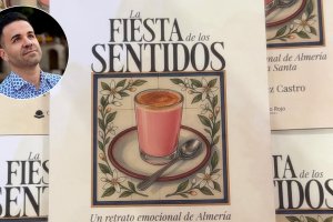 Portada de 'La fiesta de los sentidos', la primera novela sobre la Semana Santa de Almería.