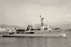 Visita de Franco con el yate Azor en Adra. Año 1966. José Antonio Rodríguez.