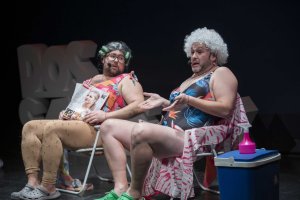 Los cómicos almerienses Sr. Langostino y Juanma Molina.