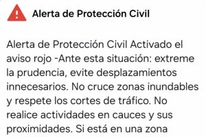 Parte del mensaje recibido por los habitantes del Levante.