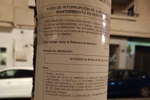 Aviso de las interrupciones programadas del suministro eléctrico para este martes.