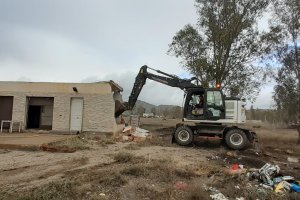 Imagen de la demolición en Tabernas.