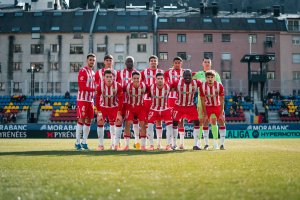 El once del Almería en Andorra.