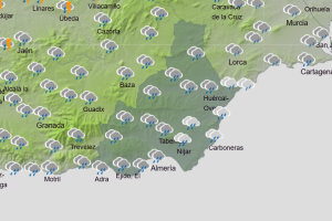 Lluvias generalizadas para la jornada del domingo en Almería