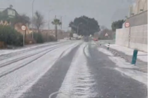Granizada en La Mojonera
