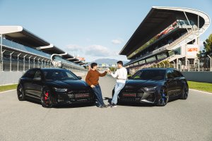 Marc y Álex Márquez se reunieron con Audi para recibir las llaves de los Audi RS 6 Avant performance personalizados que acompañarán a los dos pilotos de MotoGP en su día a día fuera de los circuitos.