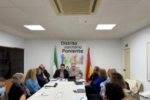 Reunión del delegado con el Distrito Sanitario Poniente.