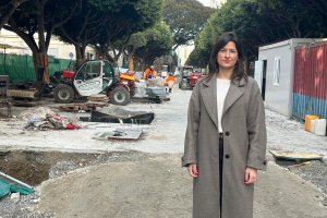 La portavoz del Grupo Municipal Socialista, Fátima Herrera, en el Paseo de Almería
