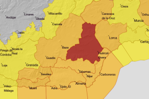 Mapa de avisos de la Aemet.