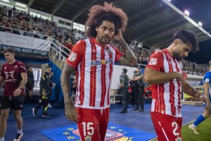 Aridane en el partido ante el Lorca de la Copa del Rey.