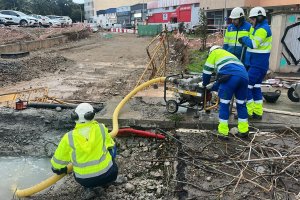 Imagen de la intervención en el soterramiento
