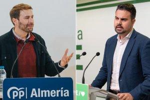 Francisco González Bellido (PP) y a la derecha Mateo Hernández (PSOE).