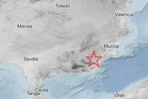 Imagen del IGN del terremoto en Cantoria.