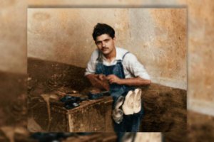 Taller de Manuel Salinas, en la calle de Mariana, donde estuvo ejerciendo la profesión de zapatero remendón hasta que en los años 80 se cambió de local.