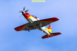 Imagen de un Pilatus PC-21 en el Aeropuerto de Almería.