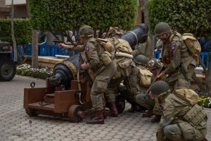 Imagen de la recreación histórica de la II Guerra Mundial en Roquetas de Mar.