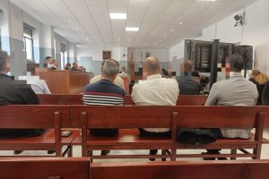 Momento de la declaración de uno de los acusados.