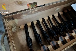 Varias de las armas intervenidas