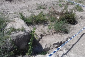 Restos en la zona de la villa, en el municipio de Vera.