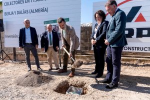 Primera piedra de los nuevos colectores en Balanegra, Berja y Dalías