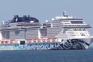 El crucero MSC Euribia en el que se encuentran las almerienses en Dubai.