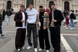 Embarba, Luna, Arnau Puigmal y Morcillo en la Catedral de Milán.