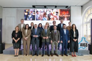 El presidente de la Diputación Provincial de Almería, junto a parte de su equipo de gobierno.